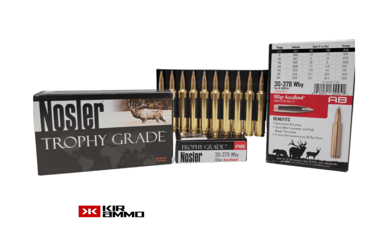 Nosler Trophy Grade 30 378 Wby 180 Grain AccuBond e1641424155750