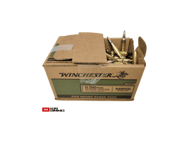 Winchester 5.56x45mm M855 62 Grain LAP Green Tip